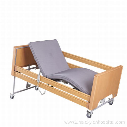 Electric Wooden Hospital Bed Home Nursing Bed
